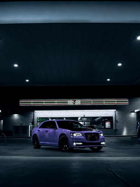 Purple Dodge Charger with starlight headliner